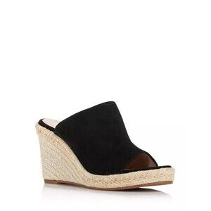 Stuart Weitzman Marabella Suede Leather Espadrille Wedge Sandal 9 M Slip On Heel